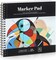 50 Sheets Marker Paper Pad, 7.6×7.6 Inch Bleedproof Art Sketch Pad, 73lb/120gsm Drawing Paper Spiral Sketch Book